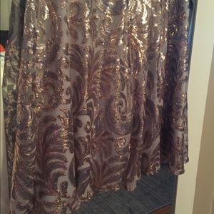 Gorgeous gold and silver sequins cocktail dress.